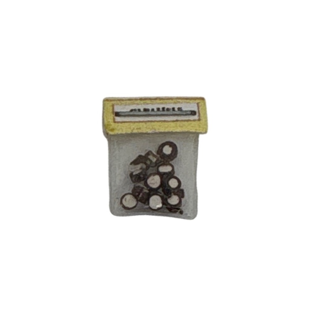 Dollhouse Miniature Brown White Beads in Bag Accessory 1/12 Scale Small‎ Snacks